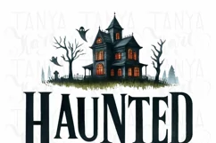 Haunted House Transparent Halloween PNG File,Haunted Mansion Product Image 4