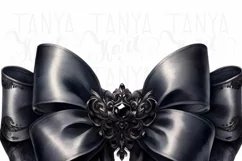 Coquette Aesthetic Bow PNG, Vintage Retro Halloween Digital Product Image 5