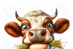 Digital funny cow PNG designs for card making and crafting Product Image 4