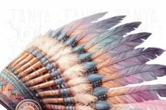 Digital Indian Headdress PNG, Native Owned Sublimation Print Product Image 5