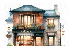 Vintage Bookstore Scene, Miniature Shop Illustrations Product Image 6