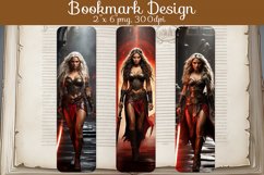 Girl barbarian Bookmark -3 png files Product Image 1