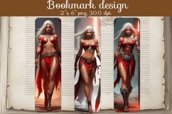 Bookmark fantasy barbarian girl - 3 png files Product Image 1