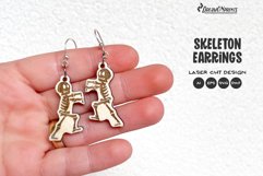 Skeleton Earrings Laser Cut Design | Halloween Earrings Product Image 1