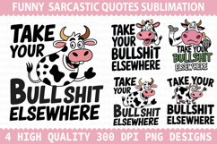 Funny Cow Sublimation - Sarcastic Quotes PNG Design Product Image 1