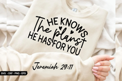 He Knows The Plans - Christian Sleeve T-Shirt Design Product Image 3