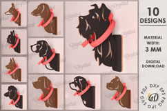 Dog Leash Holders Bundle Laser Cut. Dog Decor SVG Product Image 1