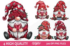Valentine Gnome Sublimation Clipart - High Quality Design Product Image 1