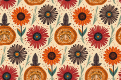 Colorful Floral Pattern Background Product Image 1