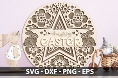 Happy Easter Laser Cut SVG | Easter Laser Cut SVG Product Image 1