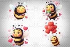 Cute Valentine Bee PNG Bundle Product Image 2