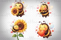Cute Valentine Bee PNG Bundle Product Image 5