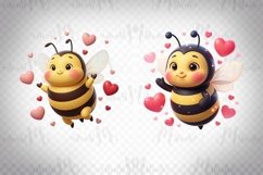 Cute Valentine Bee PNG Bundle Product Image 10