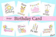 Birthday Card PNG. Greeting Cards. Happy Birthday Clipart
