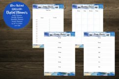 Blue Abstract Watercolor Digital Planners Product Image 1
