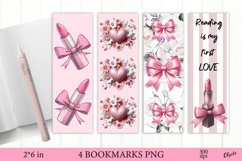 Bookmark Valentine’s Day PNG. Printable Bookmark Product Image 1
