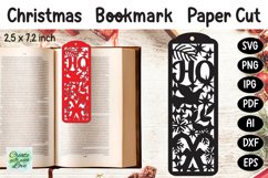 Christmas Bookmark SVG | Paper Cut Template | Cricut | Craft Product Image 1