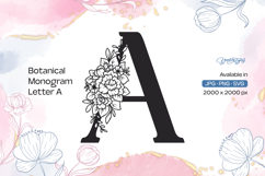 Flower Bouquet Botanical Monogram Letter A Product Image 1
