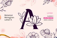 Botanical Monogram Letter A Product Image 1