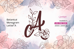 Flower Botanical Monogram A Product Image 1