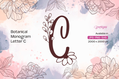 Flower Botanical Monogram C Product Image 1