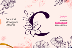 Botanical Monogram Letter C Product Image 1