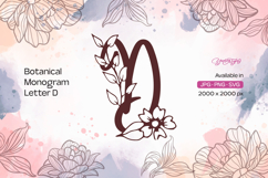 Flower Botanical Monogram D Product Image 1