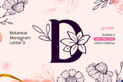 Botanical Monogram Letter D Product Image 1