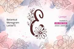 Flower Botanical Monogram E Product Image 1