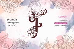 Flower Botanical Monogram F Product Image 1
