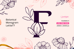 Botanical Monogram Letter F Product Image 1