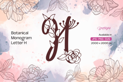 Flower Botanical Monogram H Product Image 1