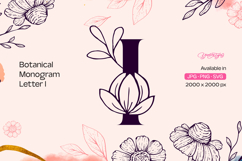 Botanical Monogram Letter I Product Image 1