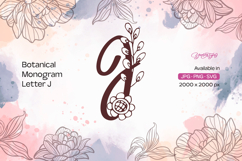 Flower Botanical Monogram J Product Image 1