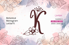 Flower Botanical Monogram K Product Image 1