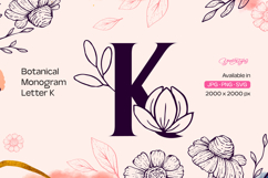 Botanical Monogram Letter K Product Image 1
