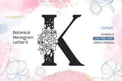 Flower Bouquet Botanical Monogram Letter K Product Image 1