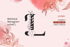 Botanical Flourish Monogram Letter L Product Image 1
