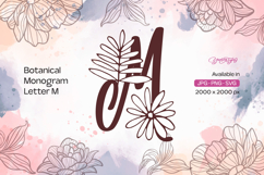 Flower Botanical Monogram M Product Image 1