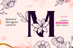 Botanical Monogram Letter M Product Image 1
