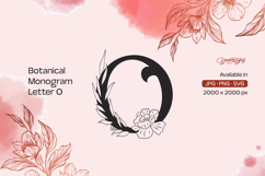 Botanical Flourish Monogram Letter O Product Image 1