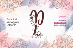 Flower Botanical Monogram P Product Image 1