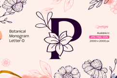 Botanical Monogram Letter P Product Image 1