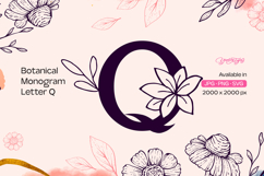 Botanical Monogram Letter Q Product Image 1