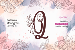 Flower Botanical Monogram Q Product Image 1