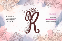 Flower Botanical Monogram R Product Image 1