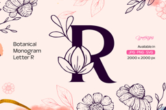 Botanical Monogram Letter R Product Image 1