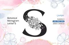 Flower Bouquet Botanical Monogram Letter S Product Image 1
