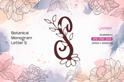 Flower Botanical Monogram S Product Image 1