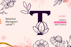 Botanical Monogram Letter T Product Image 1